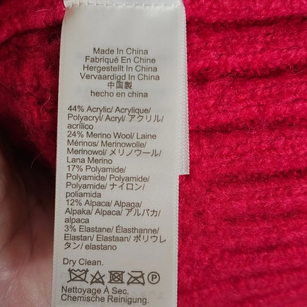 J.Crew Womens XL Pink Cable Knit Cardigan Oversized Button Front Sweater - Picture 9 of 13